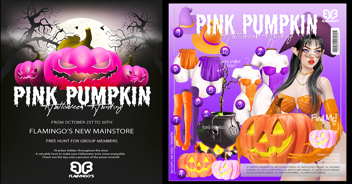 Flamingo’s Pink Pumpkin Hunt for Group Members at New Mainstore!
