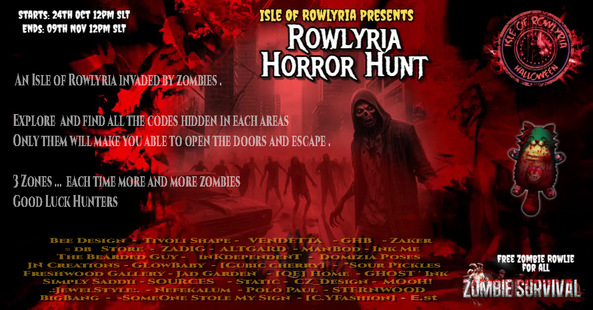 Rout the Zombies at the Isle of Rowlyria Horror Hunt