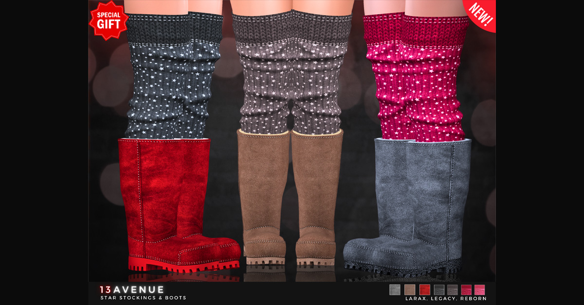 New Group Gift Star Stockings & Boots at 13 Avenue