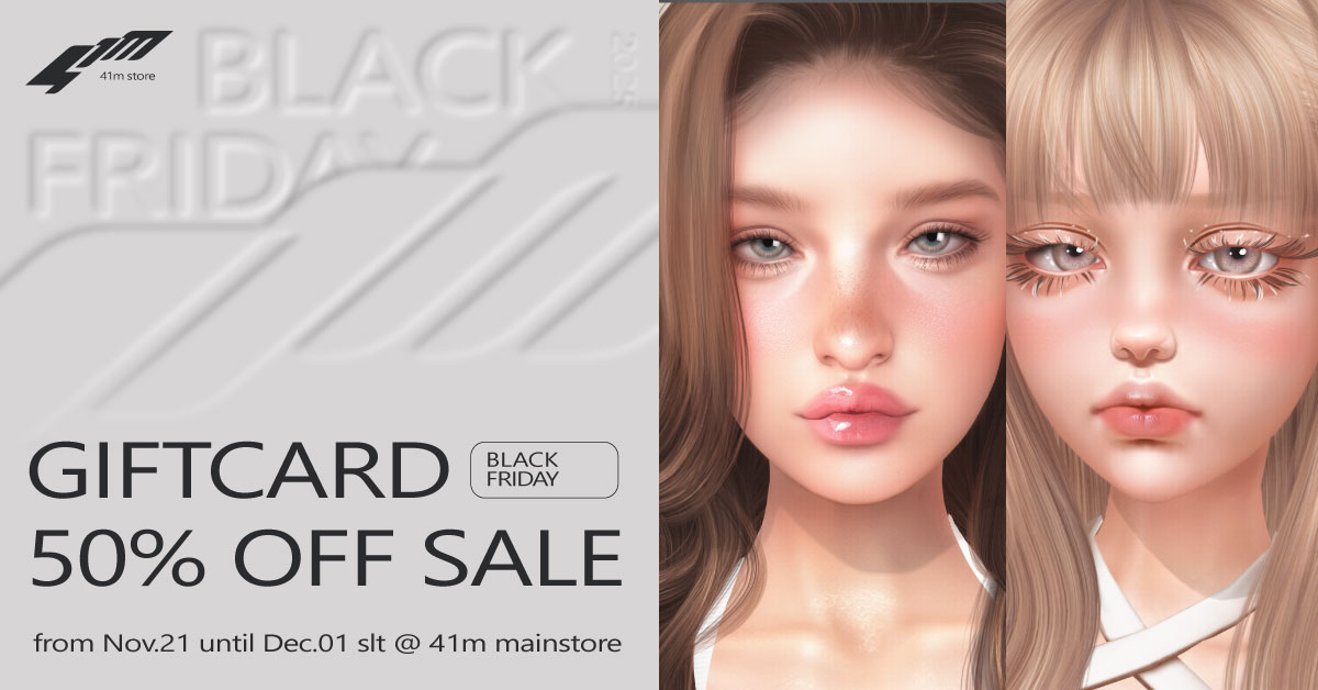 GiftCard Black Friday 50% Off Sale at 41M