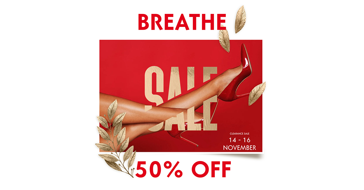 50% Off Storewide Sale at BREATHE-Timeless Since 2014