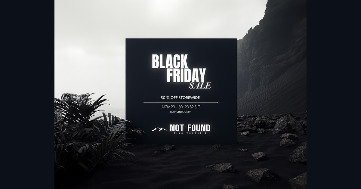 50% Off Storewide Black Friday Sale at Not Found