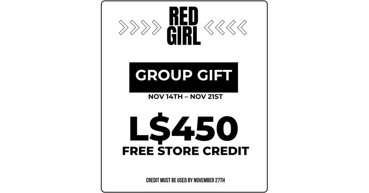 Group Gift 450L Store Credit at Red Girl
