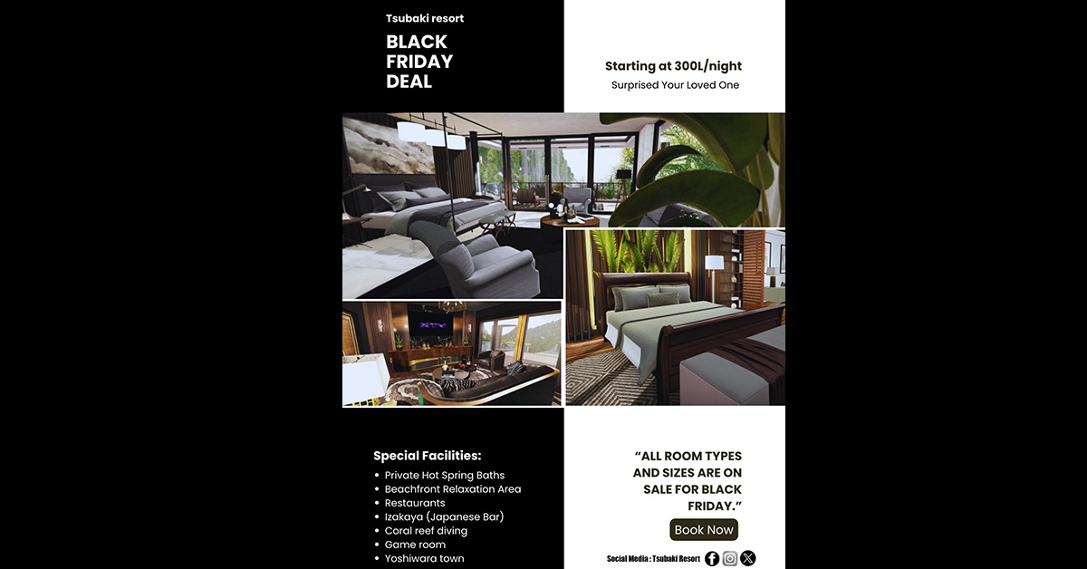 Tsubaki Resort – Black Friday Deals