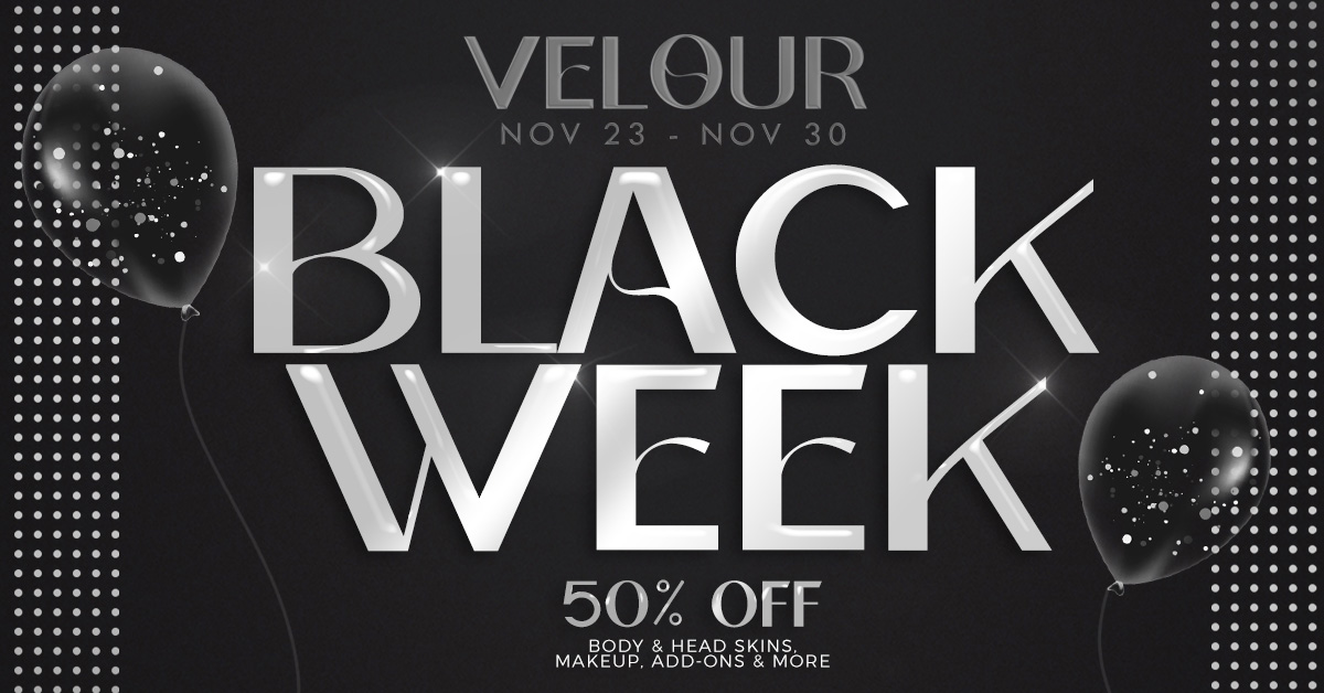 50% Off Storewide Sale for Velour Black Week