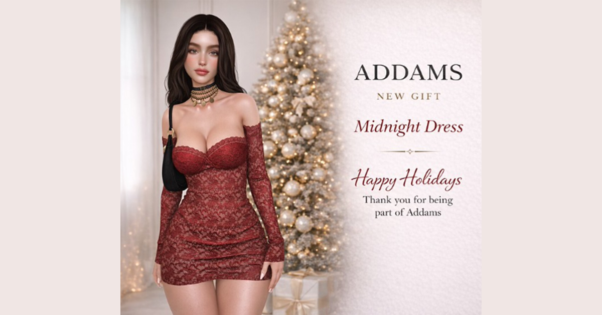 Group Gift Midnight Dress at Addams