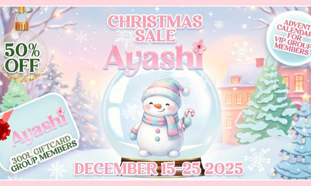 50% Off Christmas Sale plus Group Goodies at Ayashi!