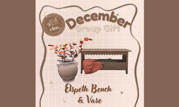 December Group Gift Elspeth Bench & Vase at Elm.