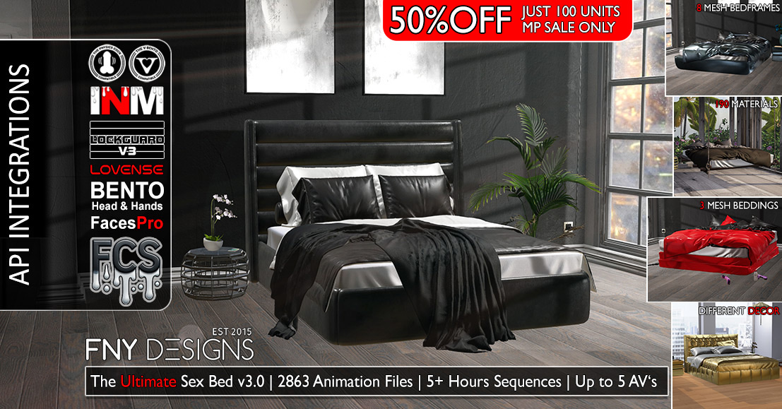 Limited Sale 50% Off The Ultimate Sex Bed by FNY Designs – Marketplace Only