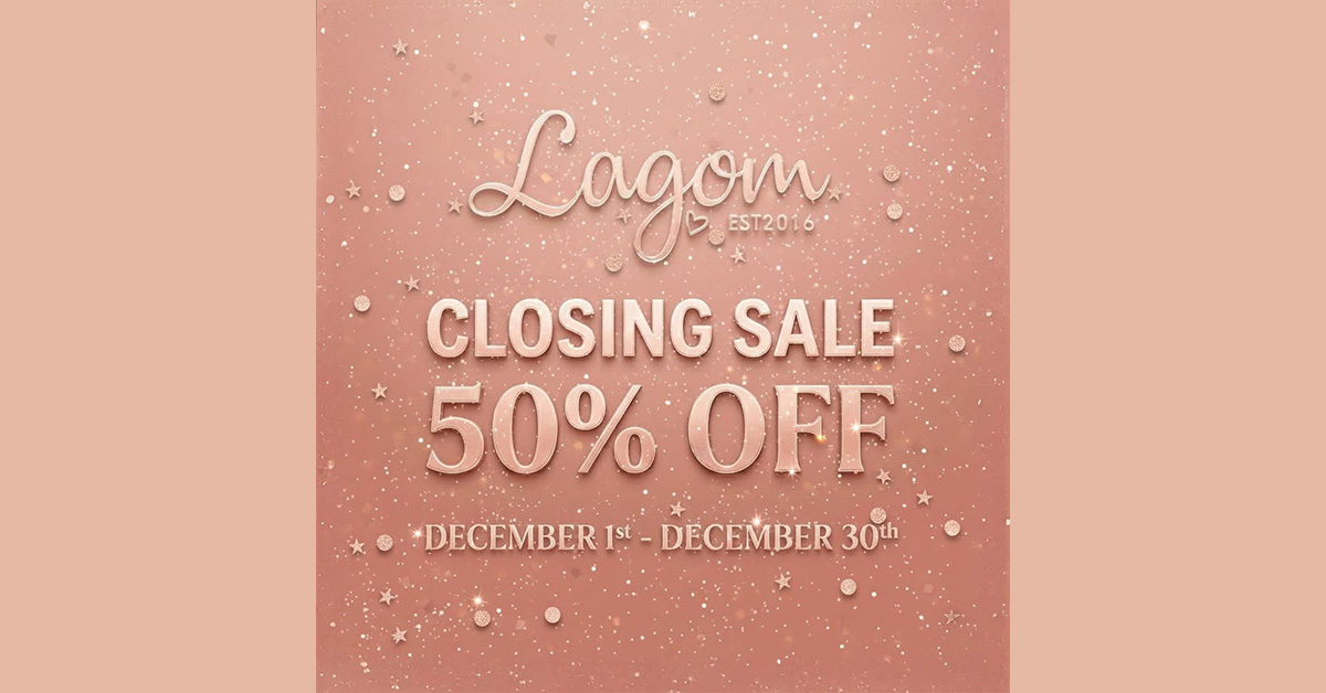 For Your Cozy Holiday Home – Lagom Closing Sale 50% Off