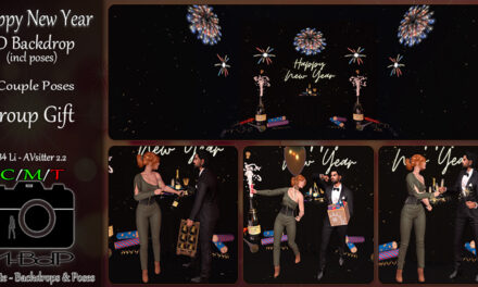 New Group Gift Happy New Year Backdrop at M-BdP