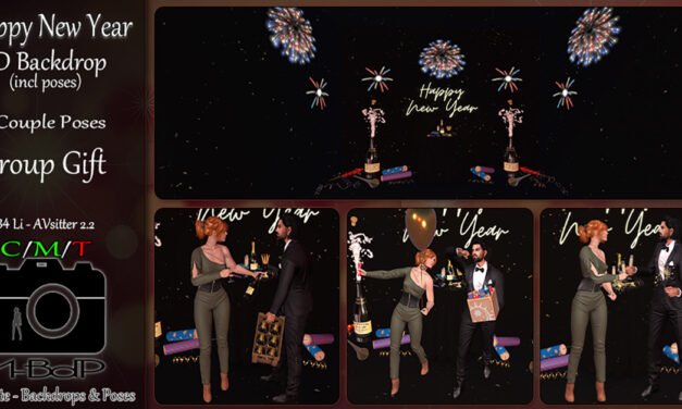 New Group Gift Happy New Year Backdrop at M-BdP