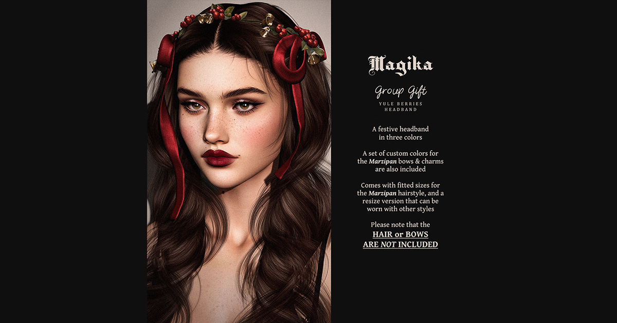 New Group Gift Yule Berries Headband at Magika