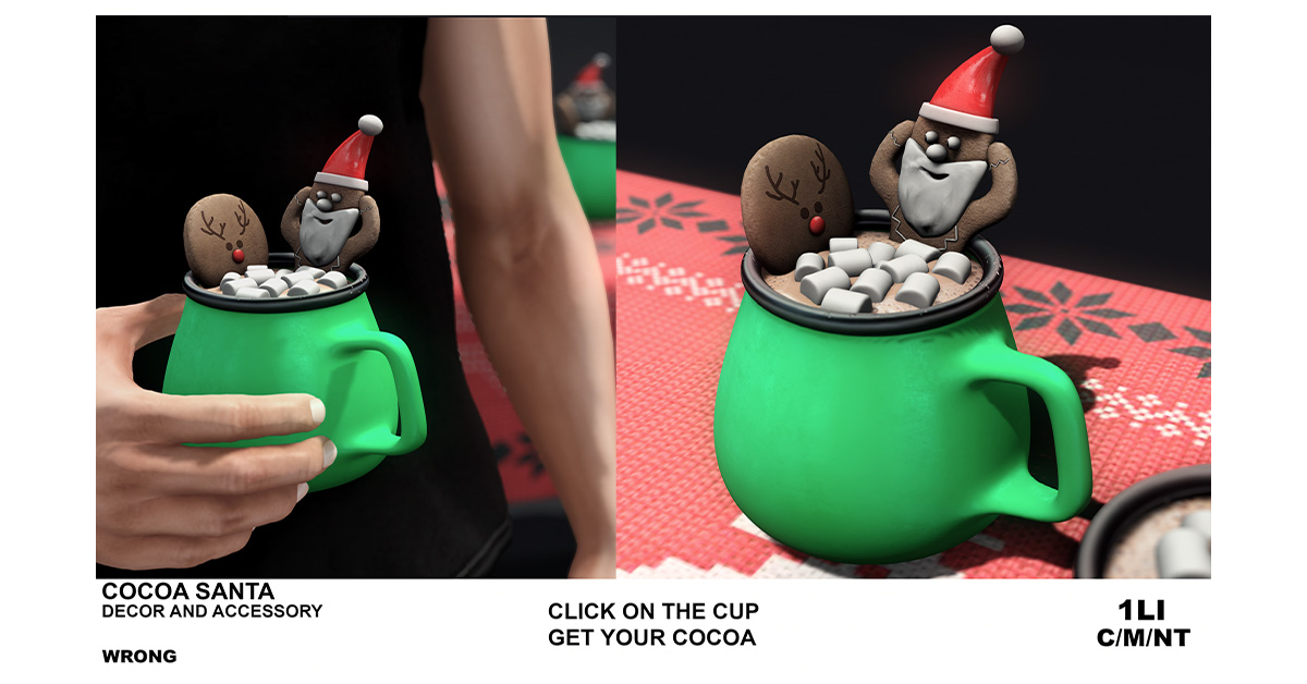 HollyDays Group Gift Cocoa Santa at Wrong!