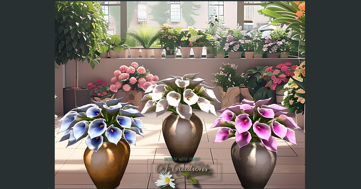 New Group Gift Calla in Vase at CJ Creations