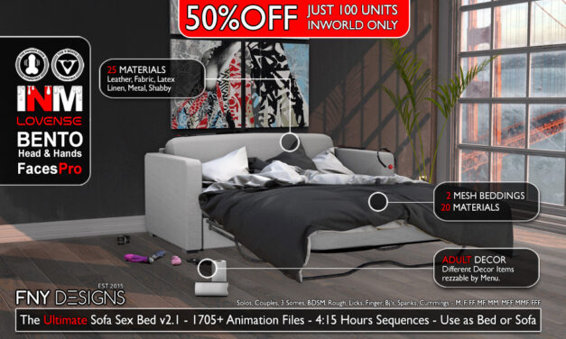 50% Off Limited Sale on The Ultimate Sofa Sex Bed at FNY Designs