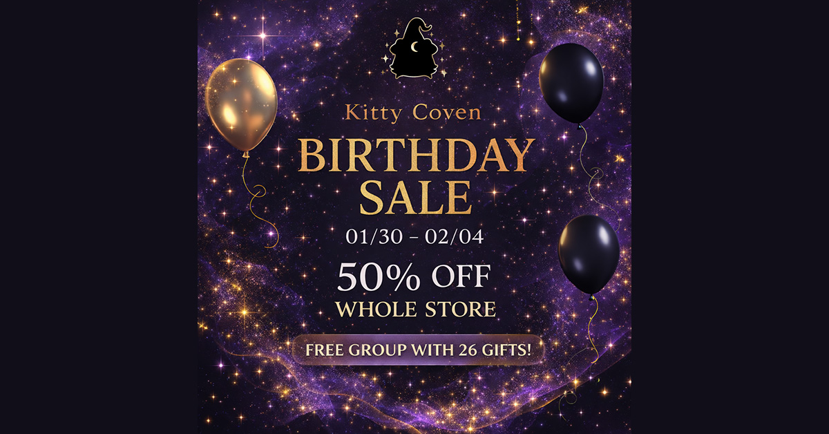 50% Off Storewide Birthday Sale at Kitty Coven