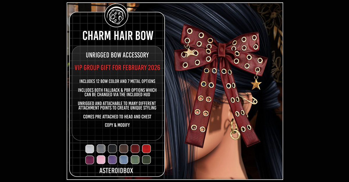 Group Gift Charm Hair Bow at AsteroidBox