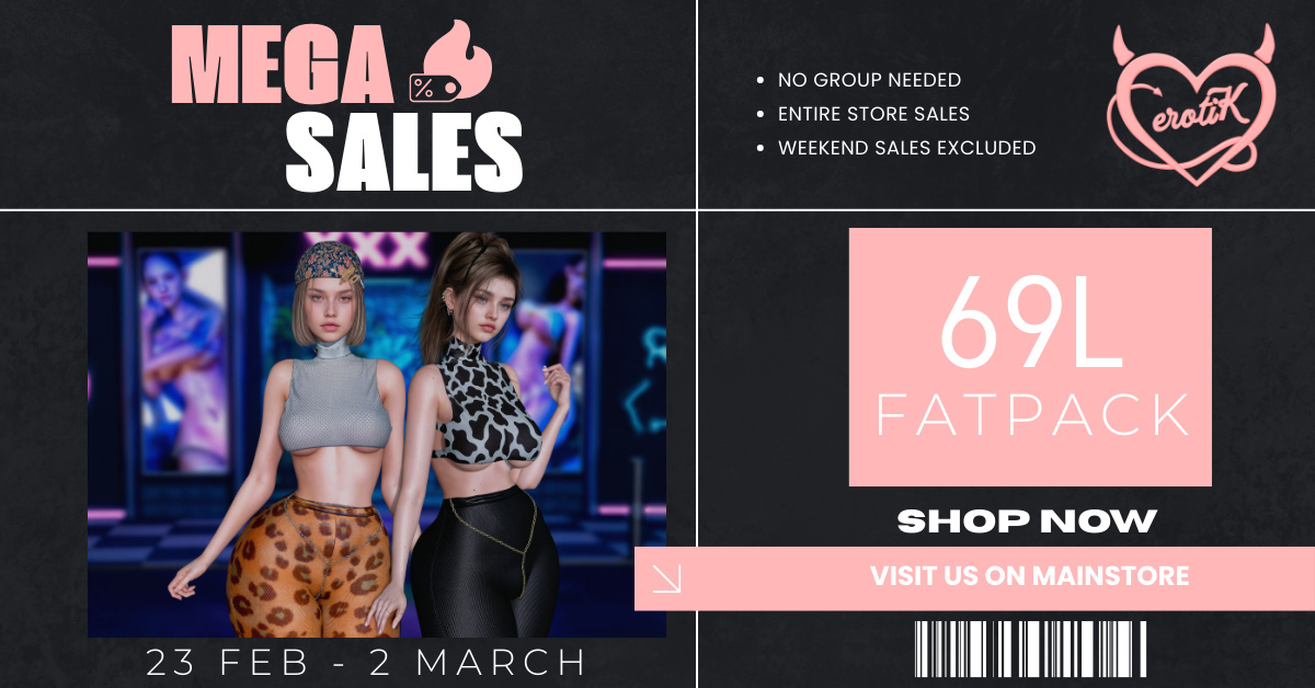 Mega Sale Fatpacks Just 69L at Erotik