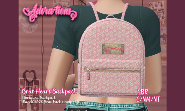 March Group Gift Brat Heart Backpack at Adora-tions