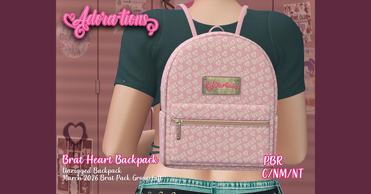 March Group Gift Brat Heart Backpack at Adora-tions