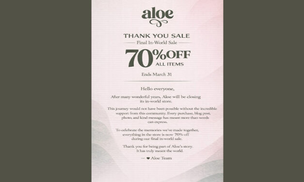 Aloe Final In-World Sale 70% Off