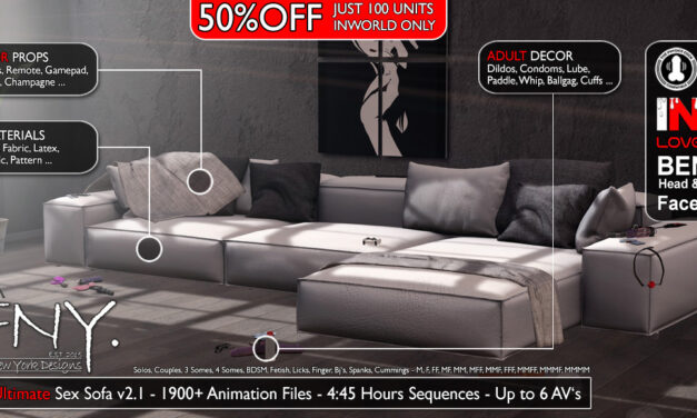 Limited Sale 50% Off on The Ultimate Sex Sofa at FNY Designs