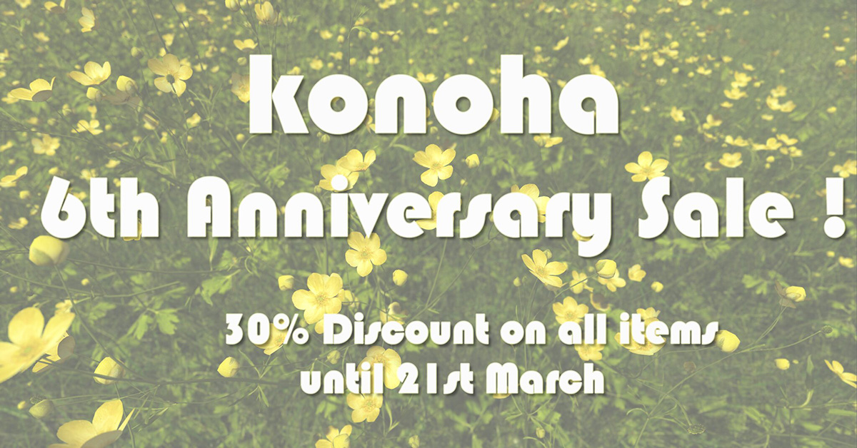 Konoha 6th Anniversary Sale and New Location!