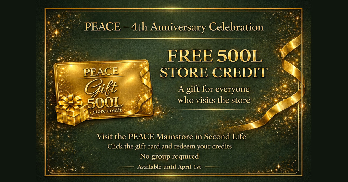 Gift 500L at Peace for 4th Anniversary!