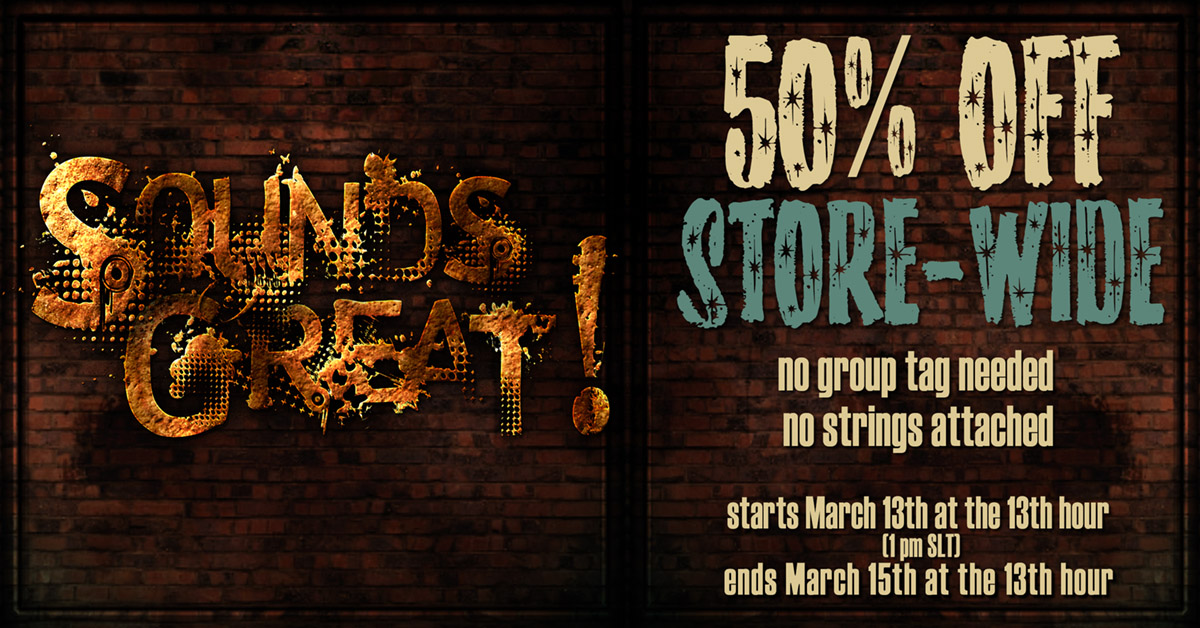 50% Off Storewide Sale at Sounds Great!
