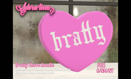 April Group Gift Bratty Heart Candle at Adora-tions