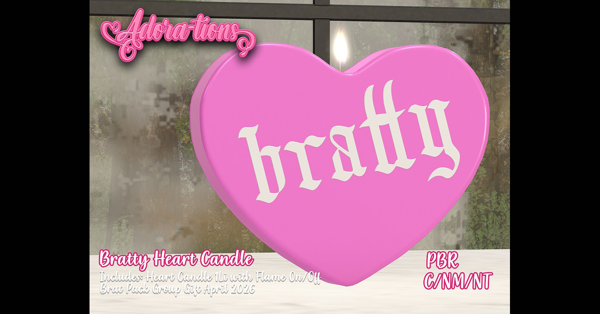 April Group Gift Bratty Heart Candle at Adora-tions