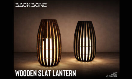 New Group Gift Wooden Slat Lantern at BackBone