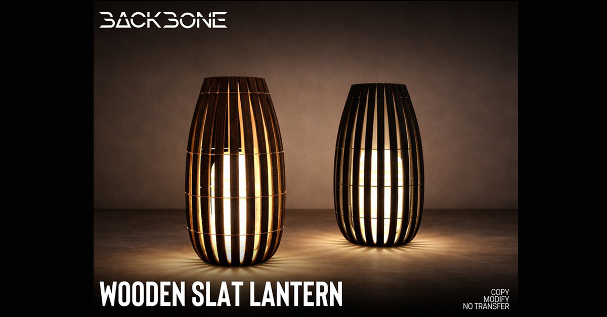 New Group Gift Wooden Slat Lantern at BackBone