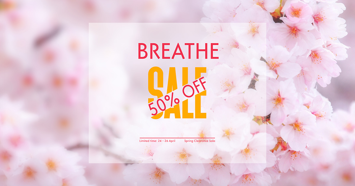 Spring Clearance Sale 50% Off at Breathe