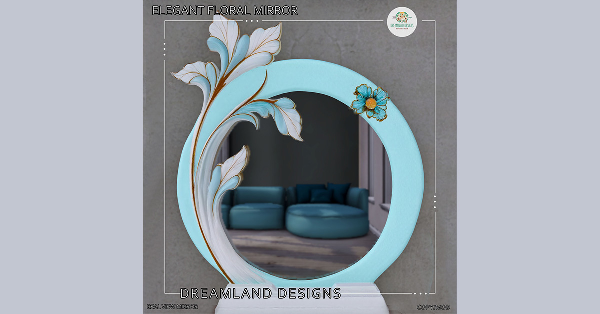 Group Gift Elegant Floral Mirror at Dreamland Designs