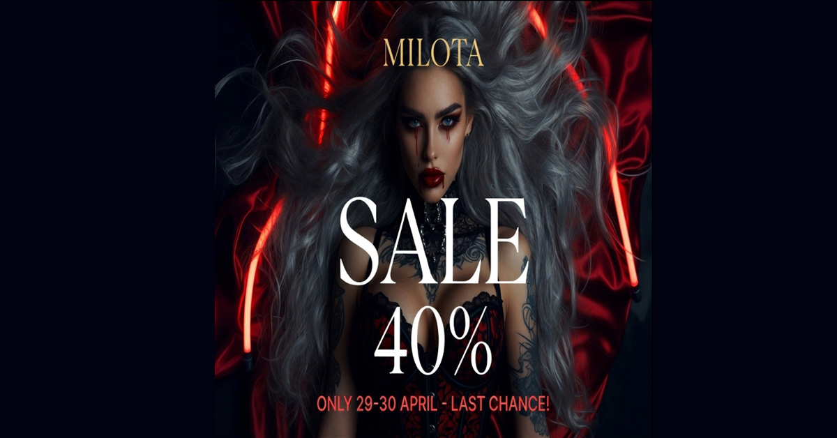 Flash Fire Sale 2 Days Only 40% Off at Milota