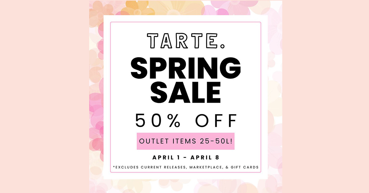 Spring Sale 50% Off Storewide at Tarte!