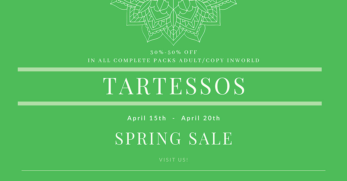 Super Spring Sale 30-50% Off at Tartessos