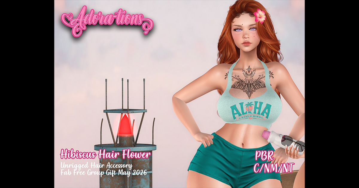 May Group Gift Hibiscus Hair Flower at Adora-tions