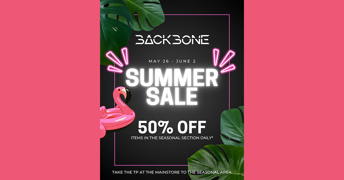 BackBone Summer Sale 50% Off in Summer-themed Seasonal Area