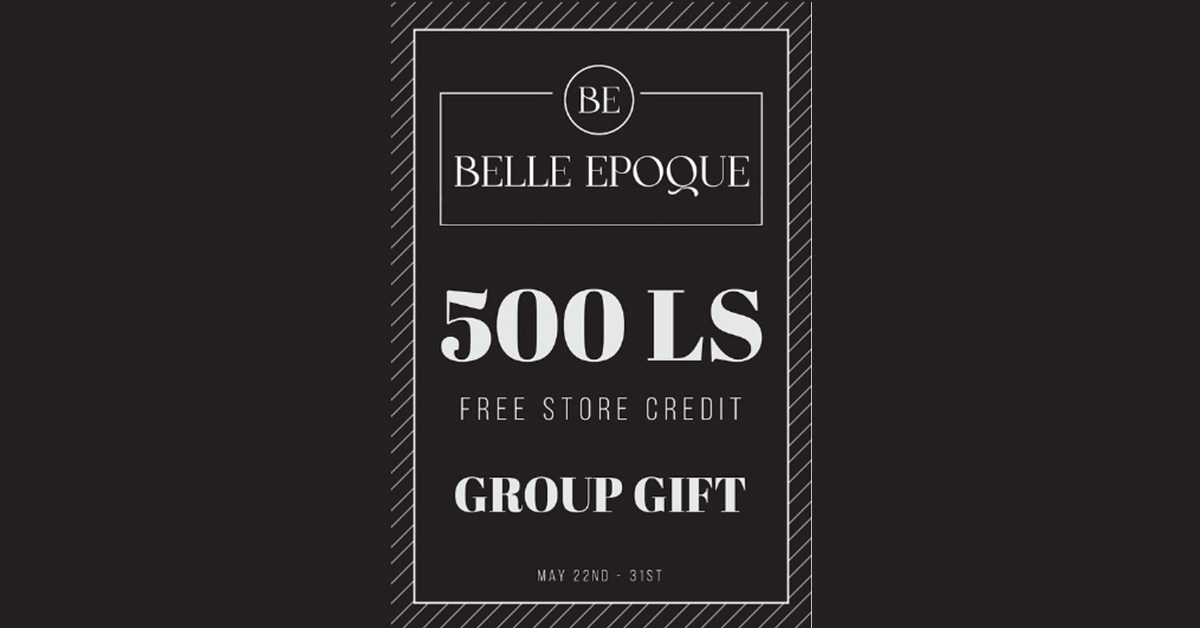 Group Gift 500L Store Credit at Belle Epoque