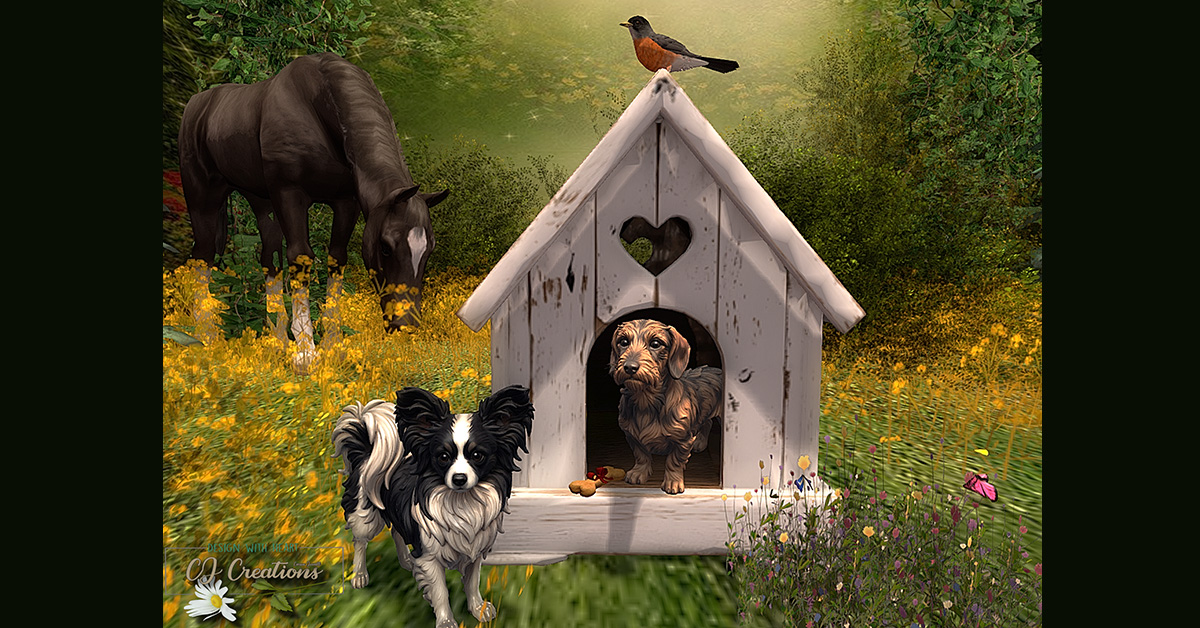 New Group Gift Cozy Doghouse at CJ Creations