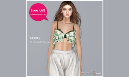 Free Gift at Coco Tiered Ruffle Top (Leaf)
