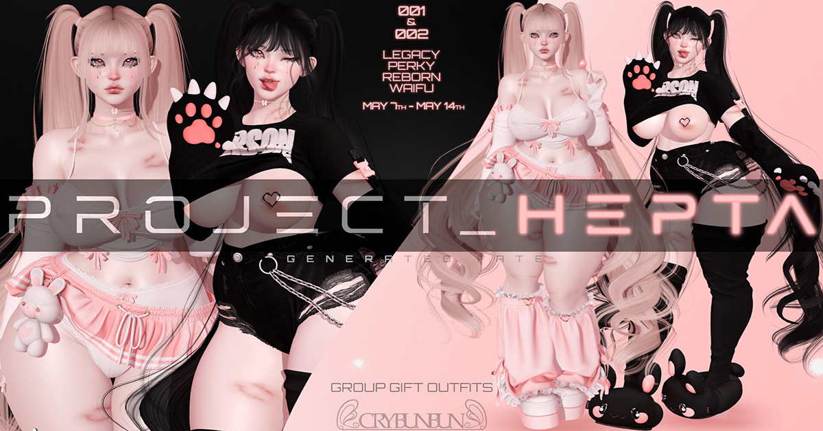Project Hepta – 2 New Group Gifts 001 & 002 at CryBunBun