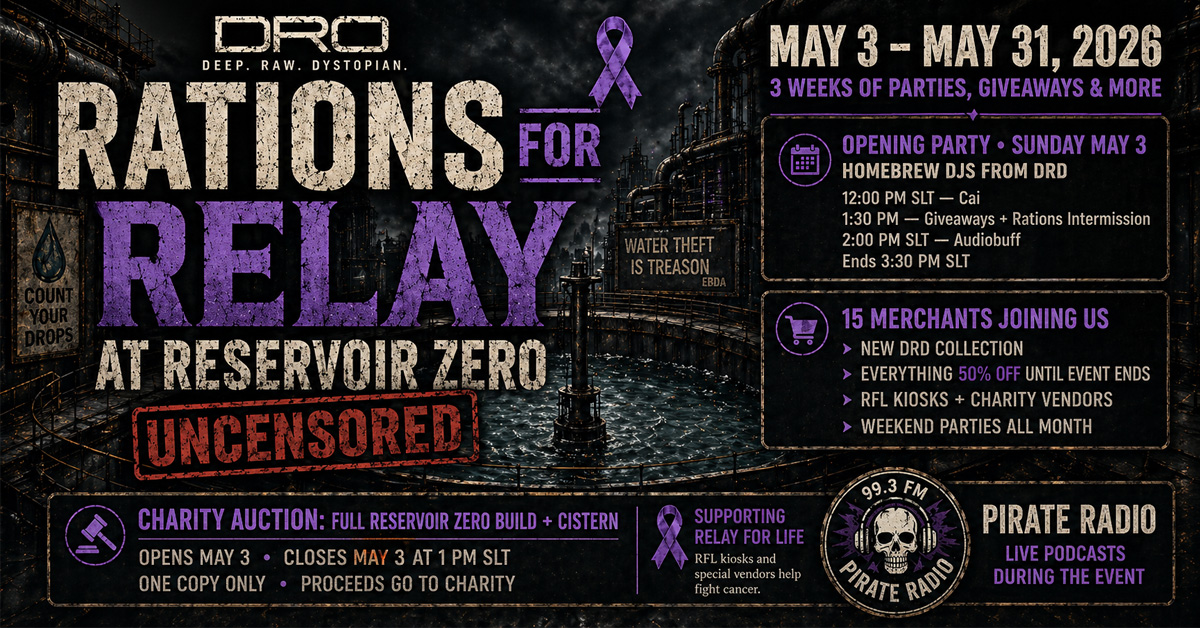 50% Off DRD Reservoir Zero Items at Rations for Relay Charity Event!