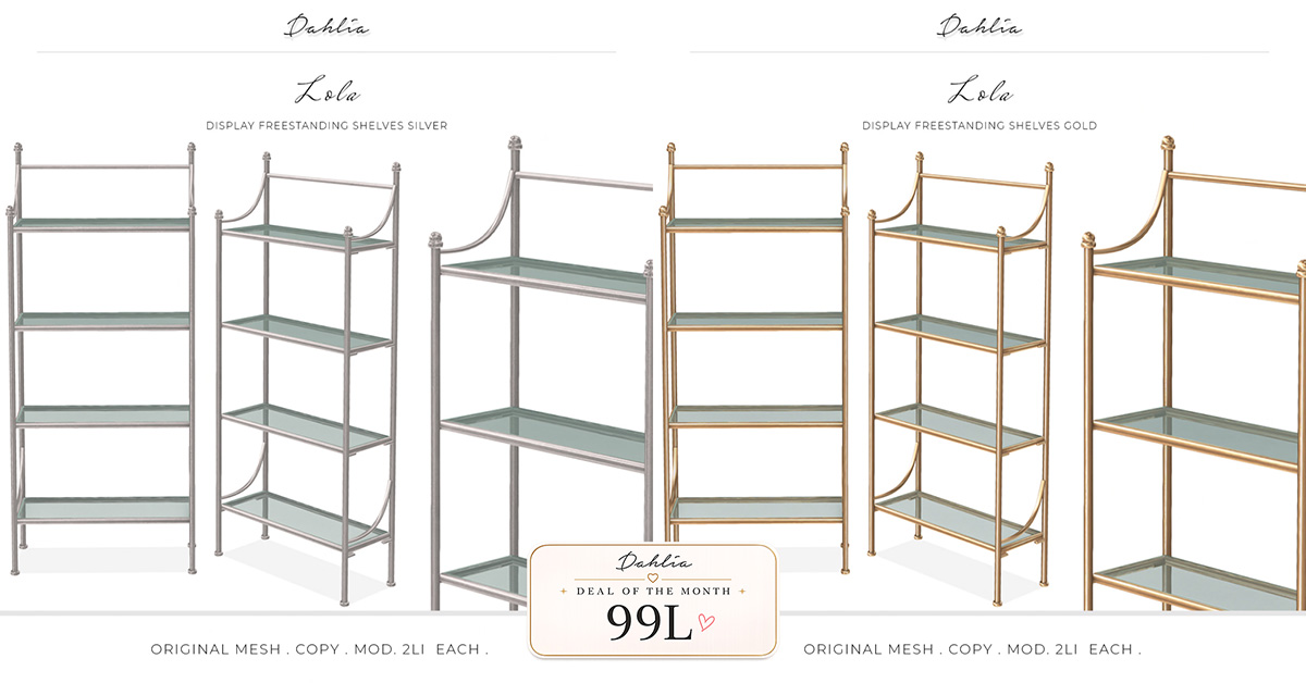 Dahlia Deal of the Month – Lola Freestanding Shelves Just 99L