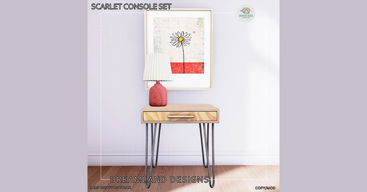 Group Gift Scarlet Console at Dreamland Designs