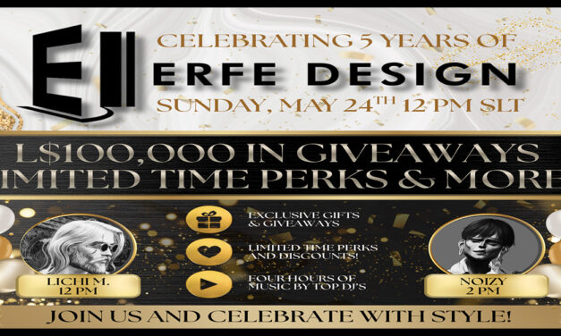 Erfe Design 5-Year Anniversary Giveaway – 100,000L