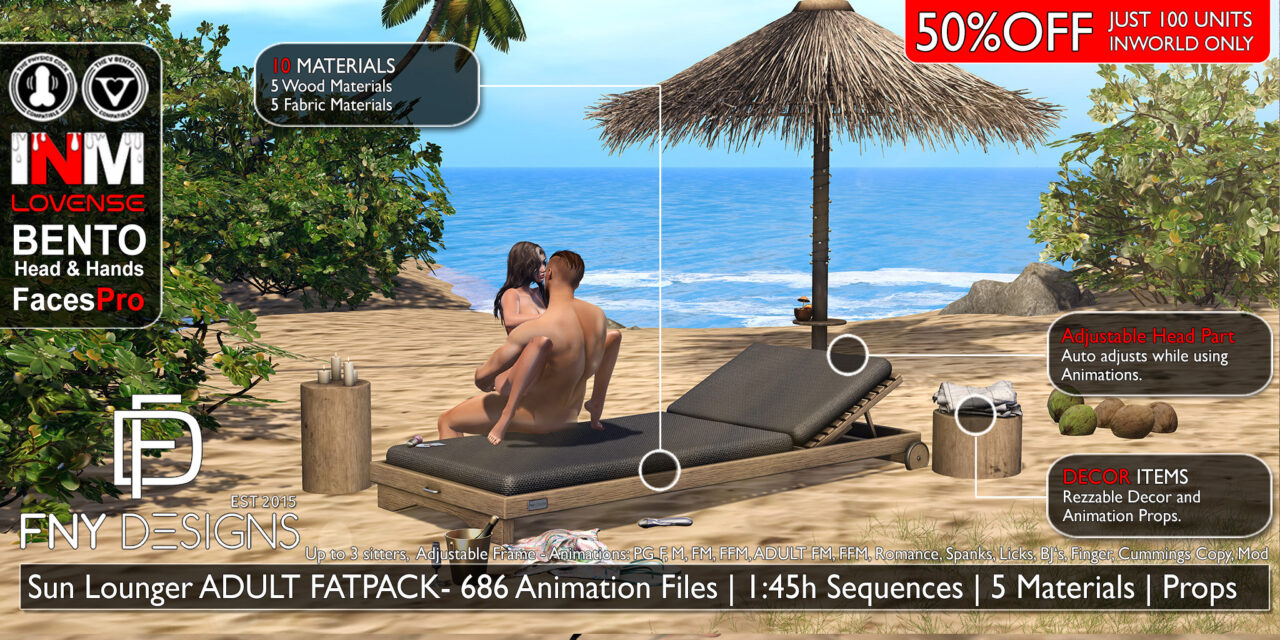 Limited Sale 50% Off Sun Lounger at FNY Designs – Mainstore Only